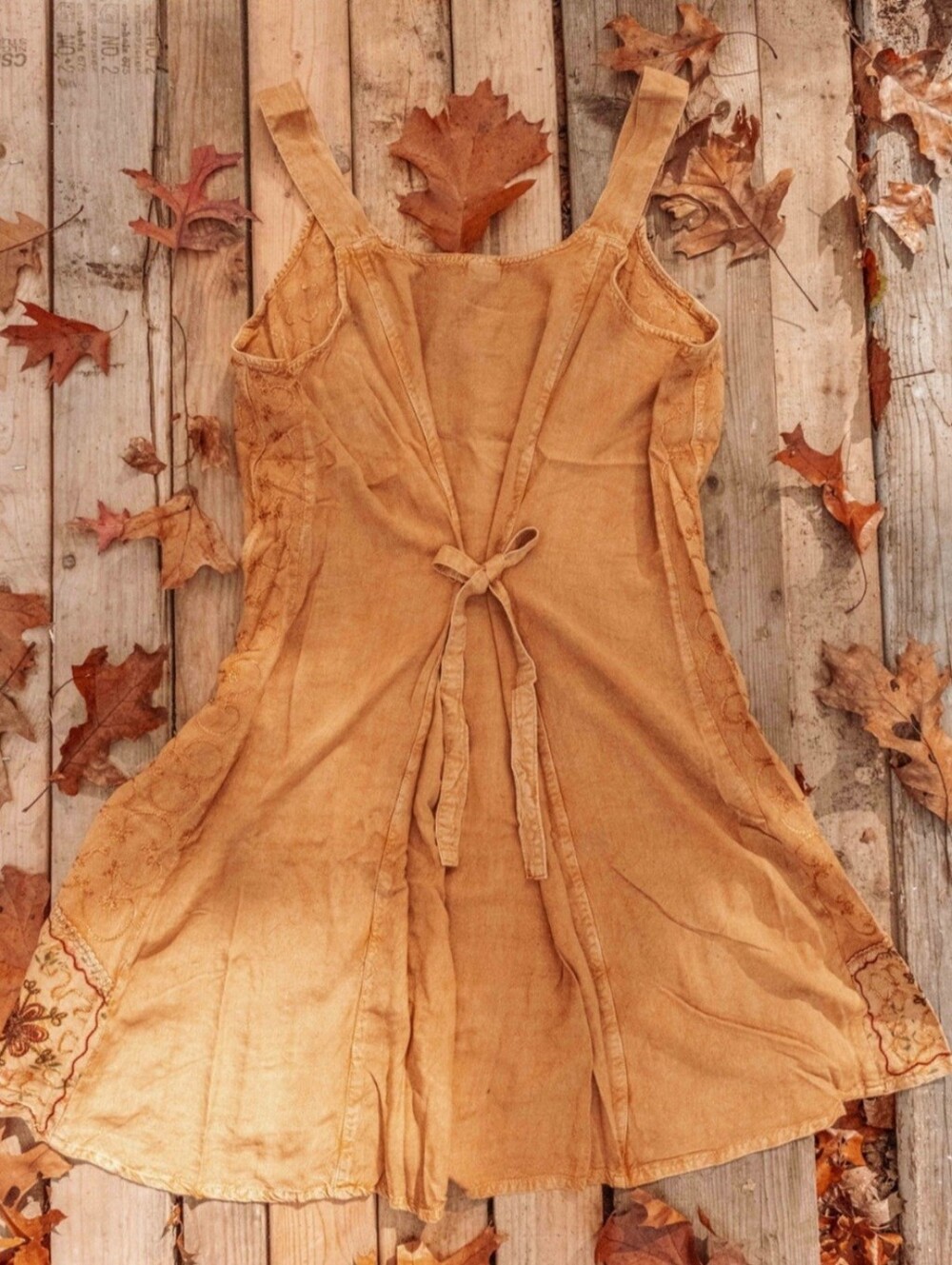 Embroidered Patchwork Tank Dress - Picture 2 of 2